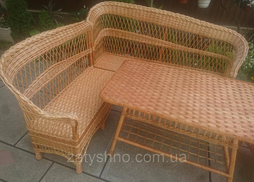 Меблі плетені з кутовим диваном Київ - фото 5