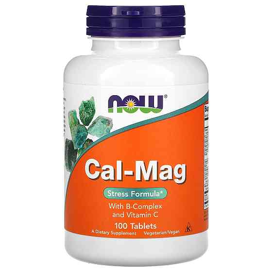 Кальций и магний, Cal-Mag, Now Foods, стресс формула, 100 таблеток Луцьк