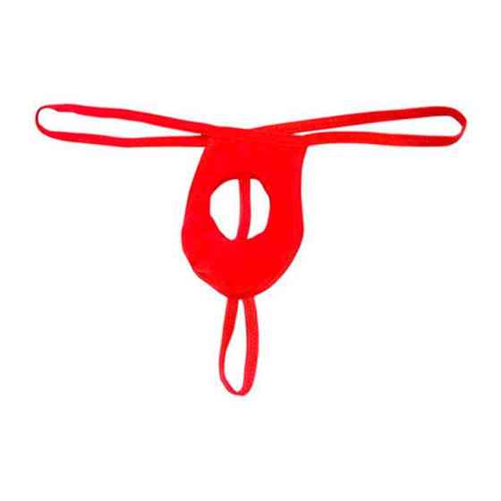Мужские стринги с дыркой для пениса - Красный - S/M/L Винница
