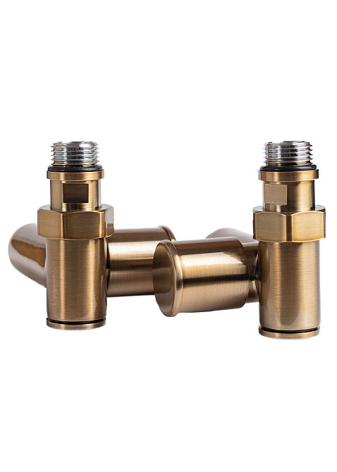 Кран для рушникосушарки кутовий під ТЕН NAVIN 1/2"х1/2", бронза, 2 шт. Київ - фото 1