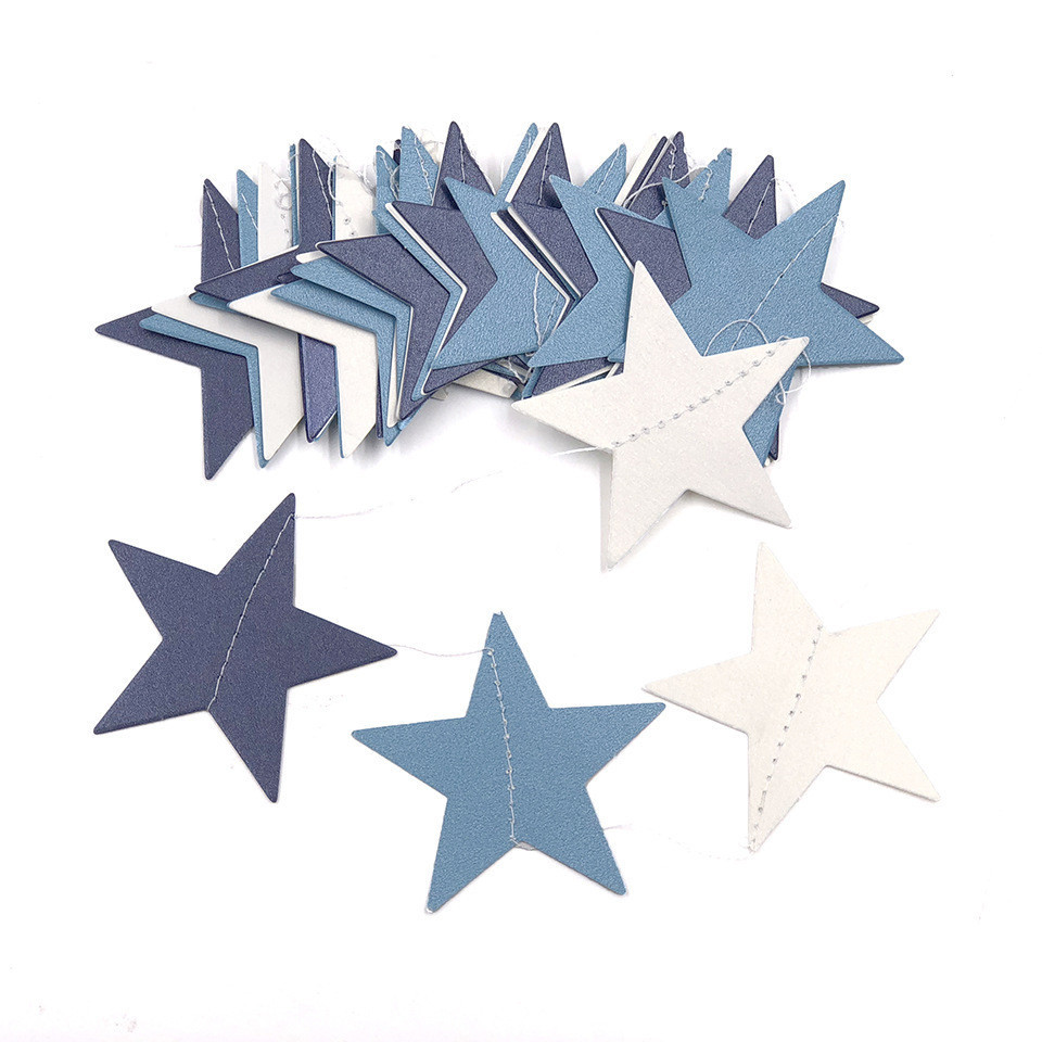 Гирлянда Звездочки праздничная 4 м на 65 мм разноцветный Киев - изображение 1