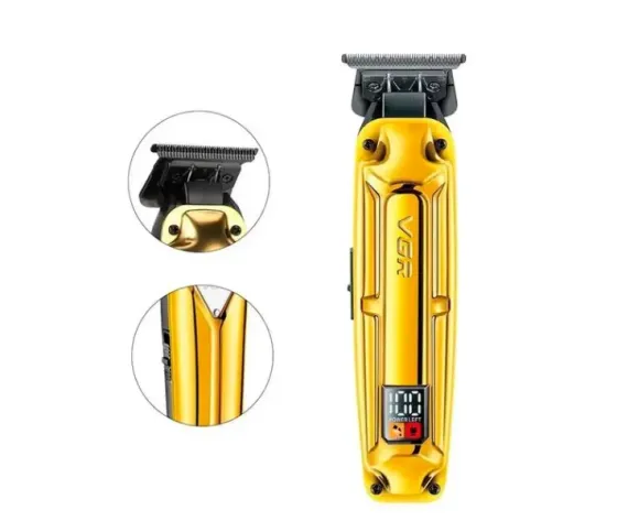 Аккумуляторная машинка для стрижки VGR V-904 GOLD, 4 насадки, 2000 mAh, LED дисплей Коломыя