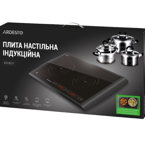 Електроплита індукційна 2900W чорна ICS-B217 Ardesto Житомир