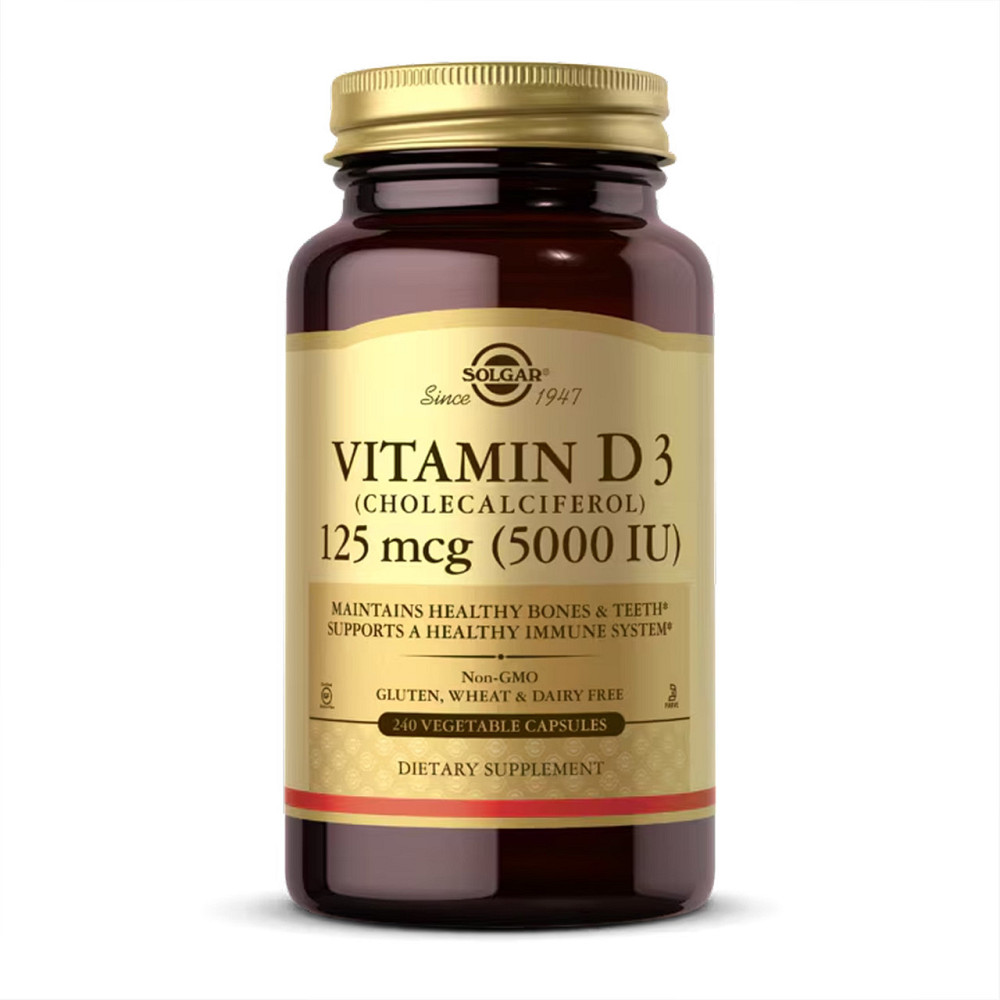 Вітамін Д3 Solgar Vitamin D3 (Cholecalciferol) 125 мкг (5000 МО) 240 вег. капсули Київ - фото 1