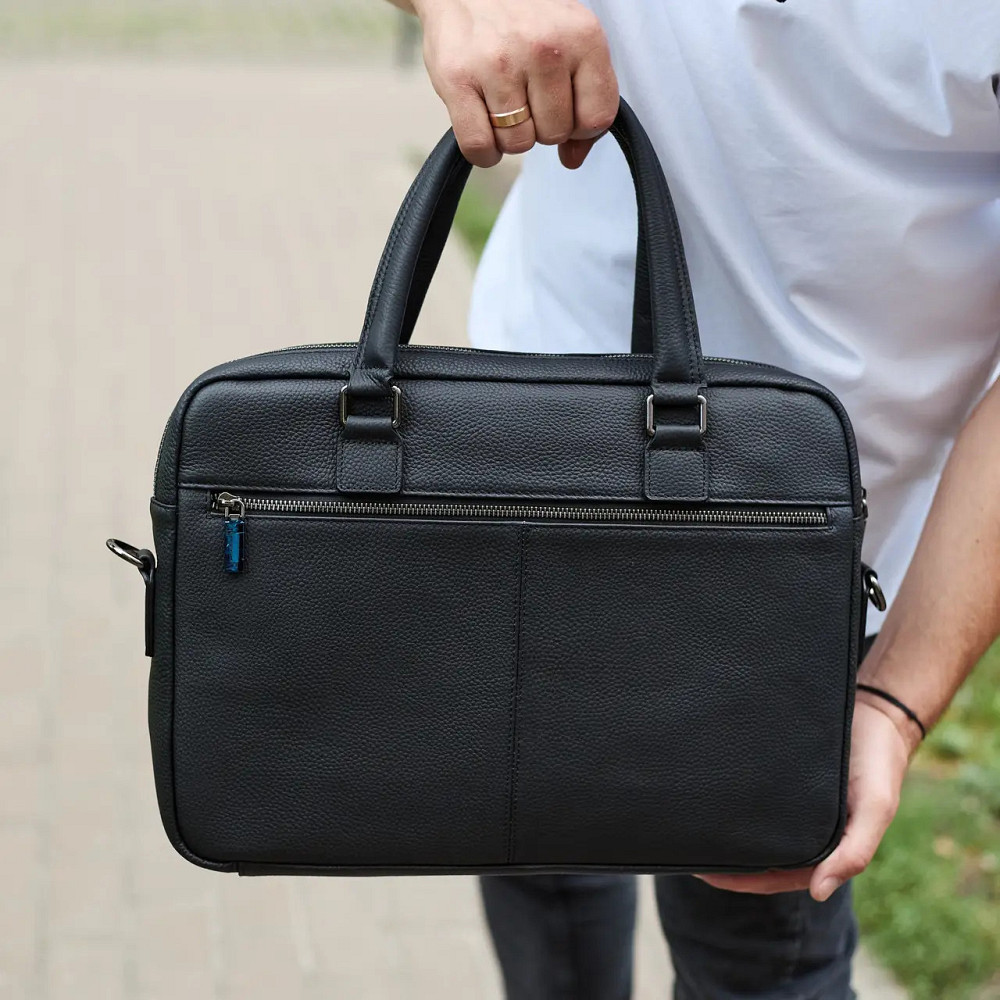 Мужская кожаная сумка портфель для ноутбука и документов в деловом стиле Tiding Киев - изображение 3