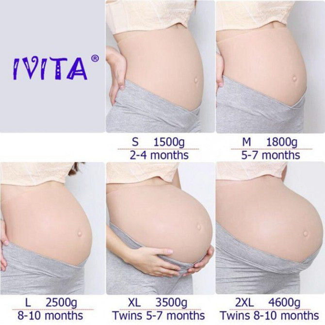 Реалистичный силиконовый искусственный живот IVITA 2XL для симулятории беременности Днепр - изображение 4
