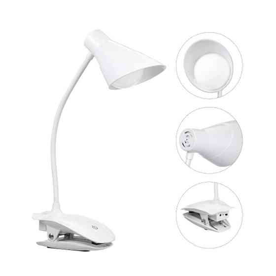 Настільна світлодіодна акумуляторна LED лампа на прищіпці с USB зарядкою Кам'янець-Подільський