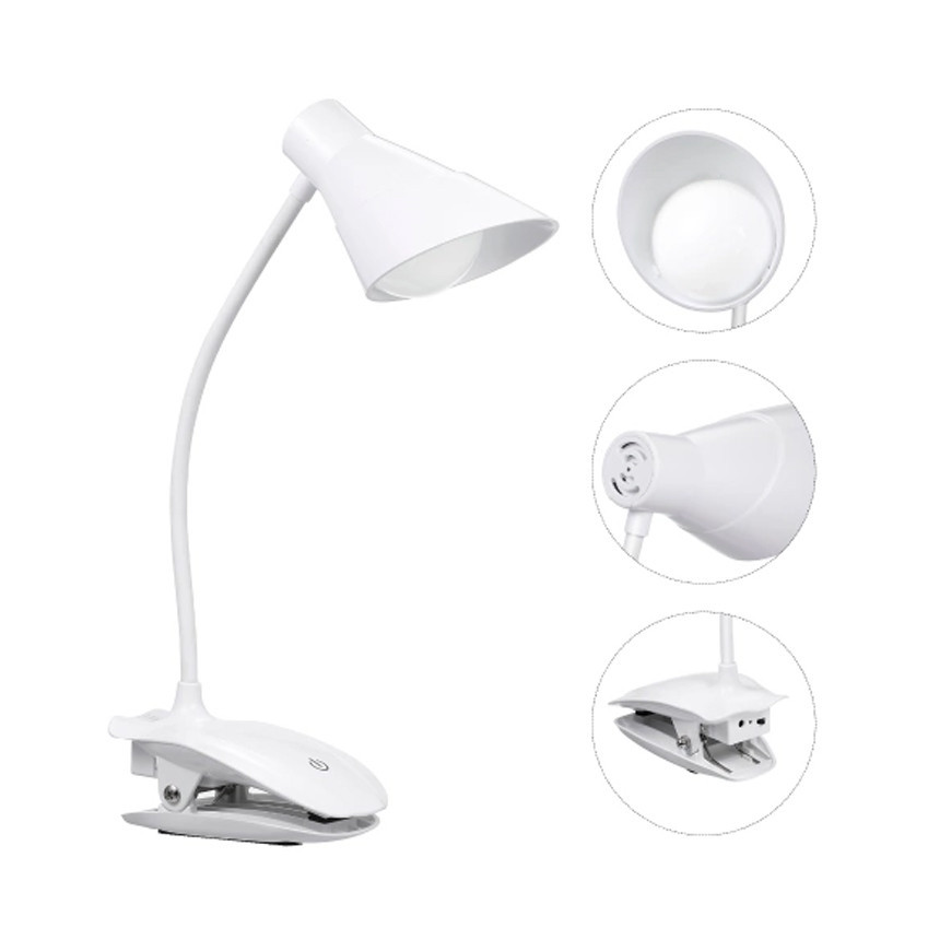 Настольная светодиодная аккумуляторная LED лампа на прищепке с USB зарядкой Каменец-Подольский - изображение 2