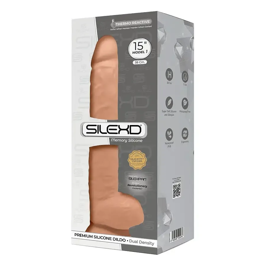 Фалоімітатор SilexD Kingston Flesh (MODEL 15in), двошаровий, силікон+Silexpan, діаметр 7 см Львів - фото 3