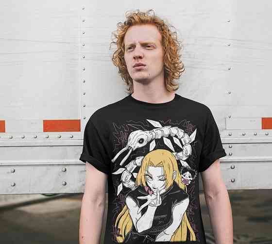 Футболка чоловіча з аніме принтом Магічна битва оверсайз (S/M/L) Чорний AnimeJ1185 Дніпро