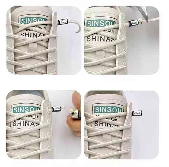 Шнурки еластичні без зав'язок з пластиковими фіксаторами Оранжевий Смела