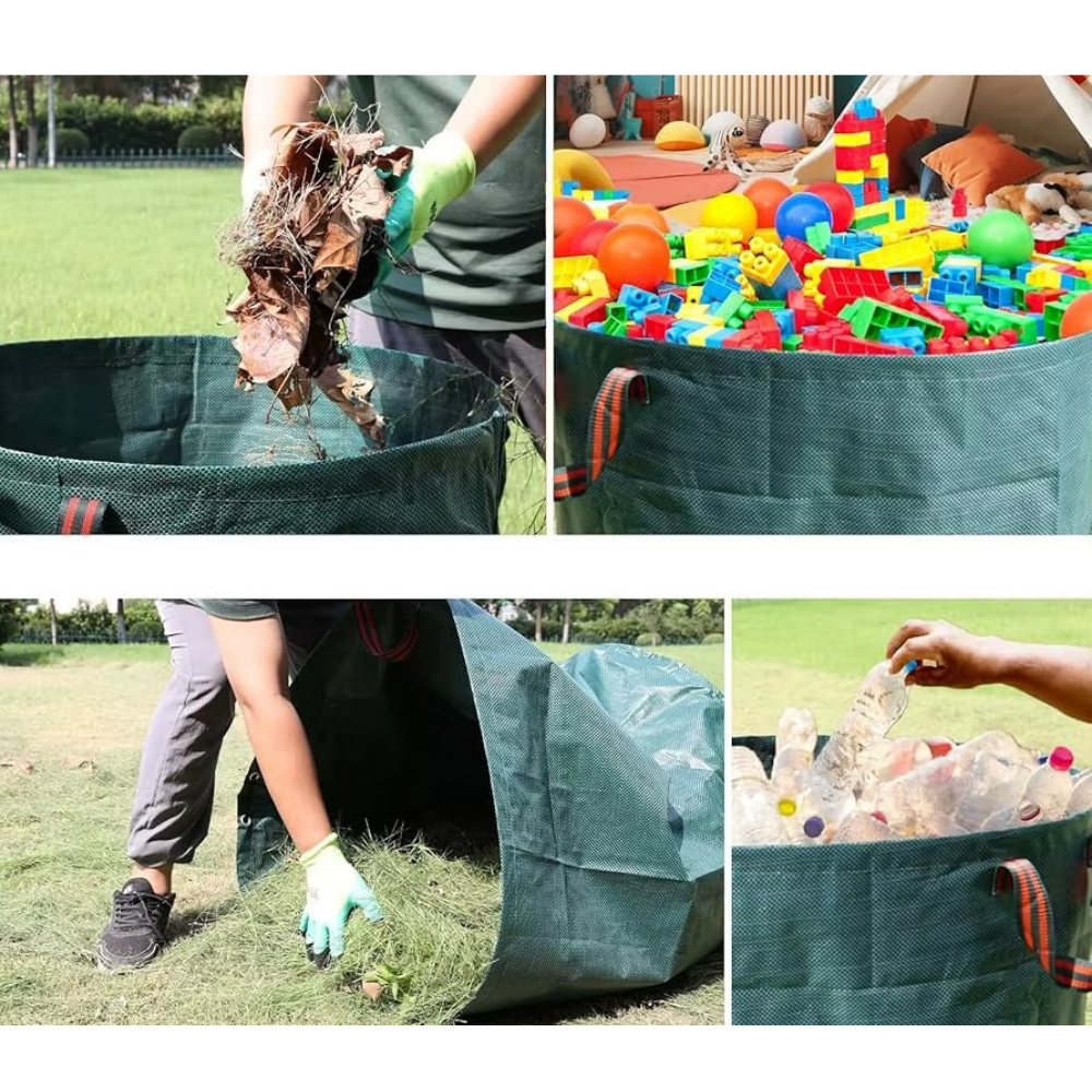 Мешок-сумка садовый для мусора тканевый многоразовый с ручкаками складываемый для сада и огорода объёмом 166 л Каменец-Подольский - изображение 9