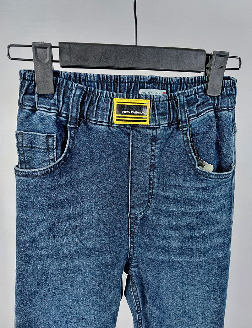 Детские джинсы трубы для девочек на резинке в синем цвете на 6,12,14 лет. Николаев - изображение 2