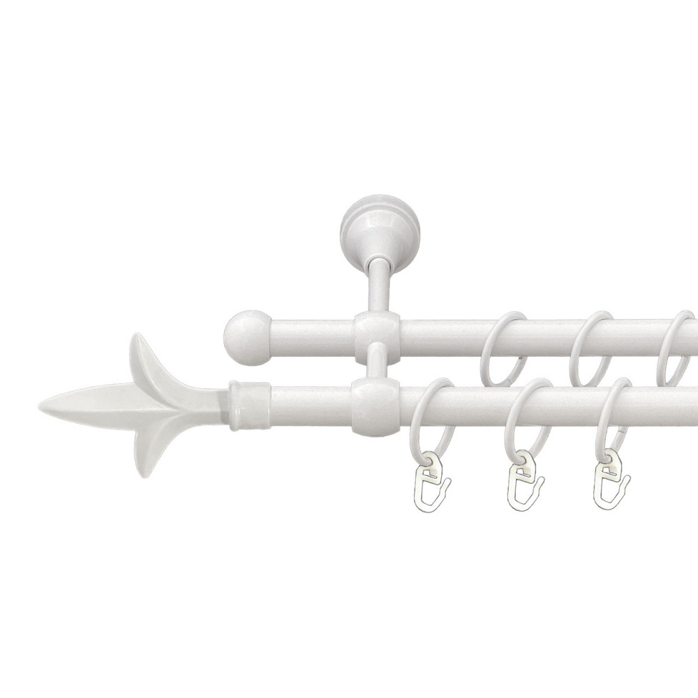 Карниз Orvit Лілія металевий дворядний литий Арктіс 16\16 мм 240 см (00-00012364) Львів - фото 1