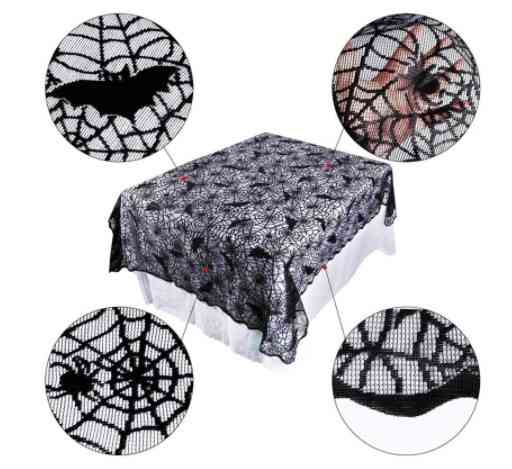Скатерть на Хэллоуин 150 на 210 см черный Киев