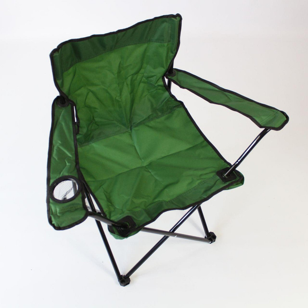 Складное кресло до 100 кг с чехлом, Темно зеленое / Раскладной стул для походов, кемпинга, рыбалки, с системой Паук Киев - изображение 10