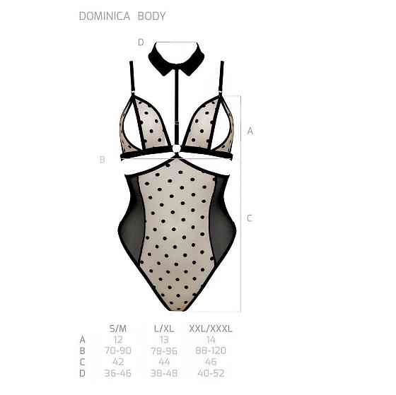 Боді Passion DOMINICA BODY XXL/XXXL, black Sex Aura Київ