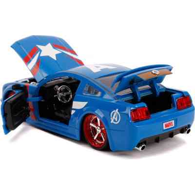 Машина Jada металлическая Марвел Мстители Ford Mustang GT (2006) + фигурка Капитана Америки 1:24 (253225007) Винница
