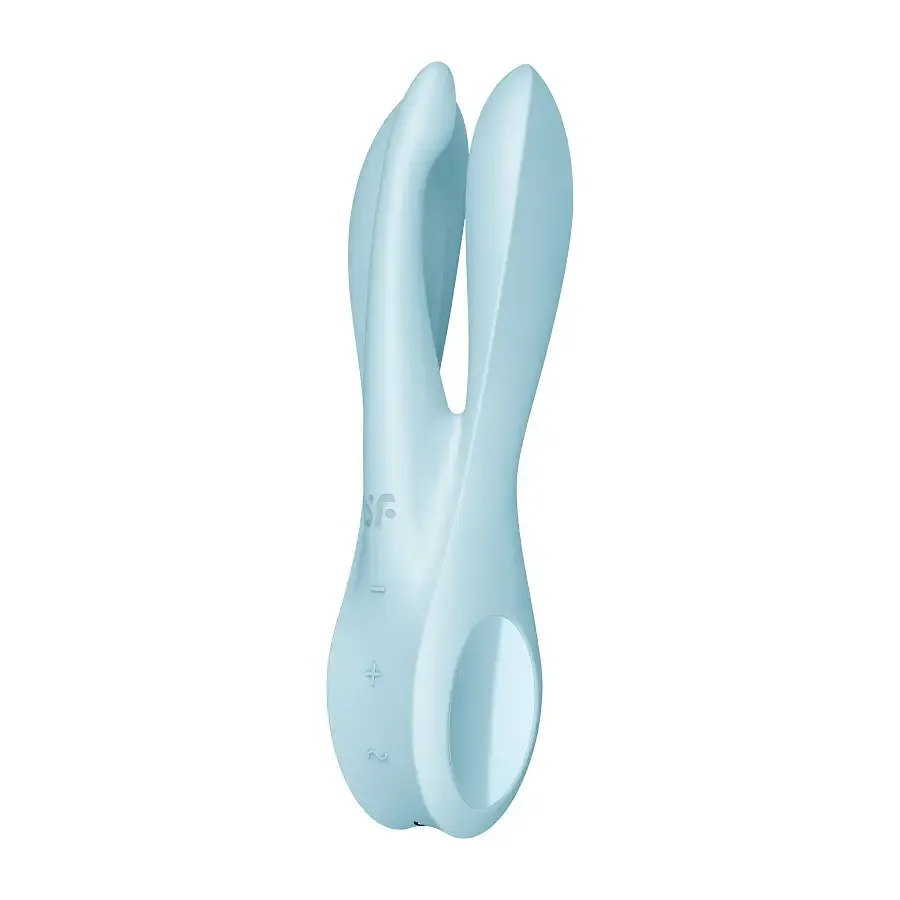 Клиторальный вибратор Satisfyer Threesome 1 Light Blue с тремя гибкими пальчиками Львов - изображение 2