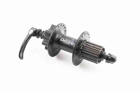 Втулка задня MTB алюмінієва 14Gx36H під касету 8-10зв, Disk-brake, кріпл. ексцентрик, чорна DEORE FH-M525A Київ