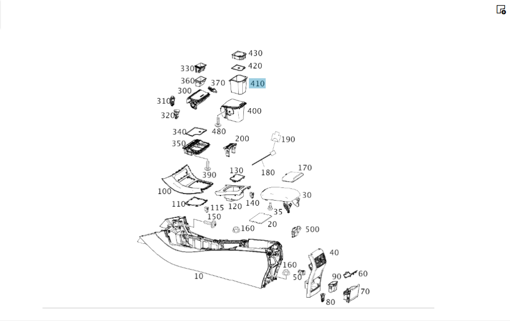 Mercedes-Benz  A1766830675 Вставка в передній підсклянник у підлокітнику CLA Shooting Brake X117 CLA C117 GLA X156 A-class W176 Одесса - изображение 2