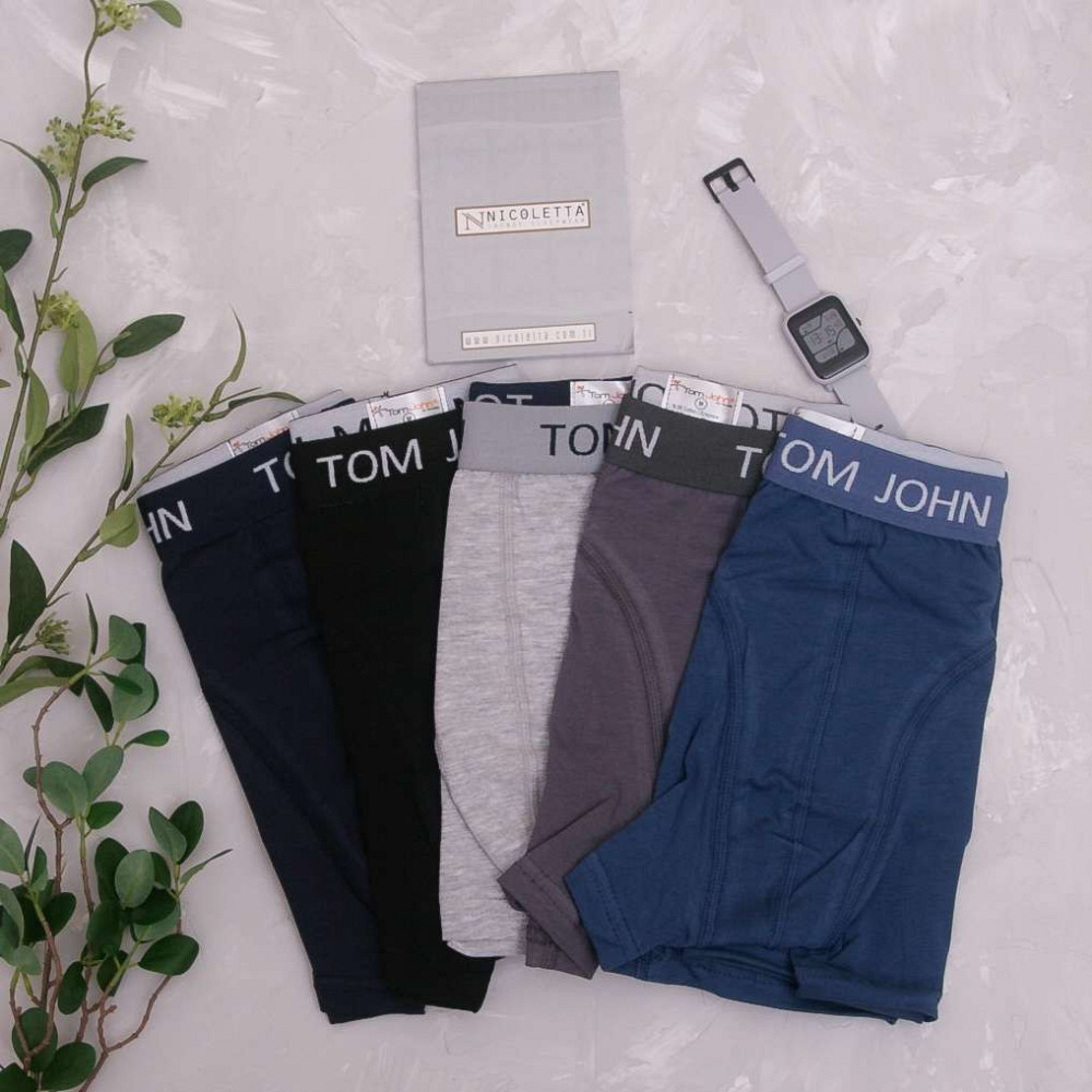 Труси-шорти чоловічі однотонні Меланж — Tom John 2054 M Київ - фото 4