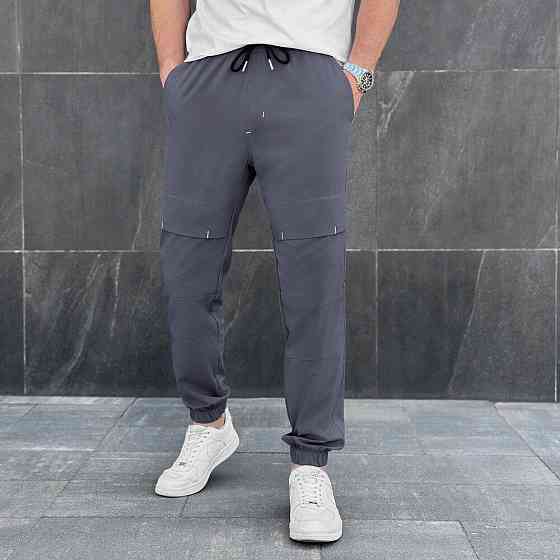 Чоловічі штани джогери з кишенями антрацит Pobedov Vershyna Київ