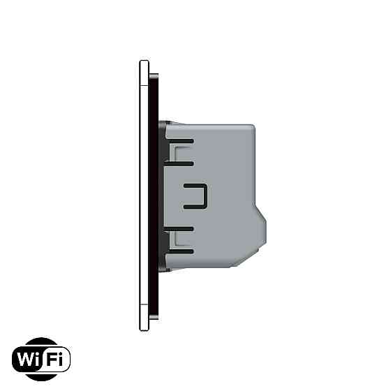 LIVOLO Розумний сенсорний Wi-Fi прохідний/перехресний вимикач 2 сенсора LIVOLO чорний матове ск Коломыя