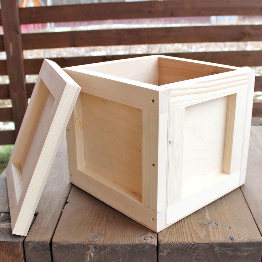 Інтер'єрний декоративний ящик "Аківа 30х30х30" бланже Миколаїв - фото 1