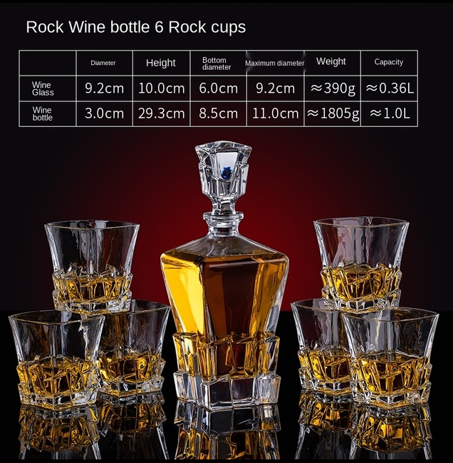 Набір Декантер графин + 6 Келихів для віскі, ЕФЕКТНІ!!!  НАБІР для віскі Кубики льоду Crack 6 шт. Кременчук - фото 8