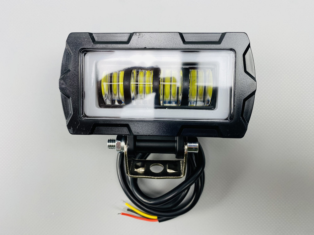 Фара LED прямокутна 6 Led діодів 3D лінза 9-32V 6000К, IP67 світлодіодна протитуманна фара Мукачево - фото 1