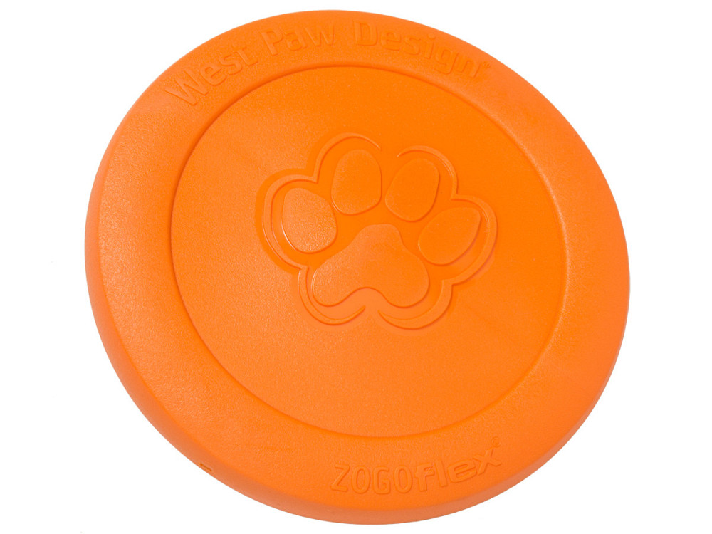 West Paw Zisc Flying Disc (Вест Пав Зиск) іграшка для собак фрізбі Великий - 22 см, Оранжевий Запоріжжя - фото 1