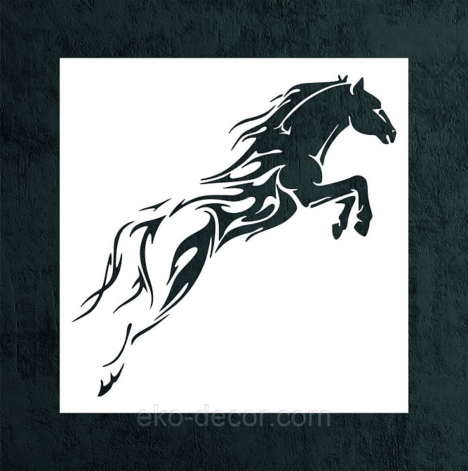 Декоративное настенное Панно «Лошадь» Декор на стену 90*90 см, Белый Киев - изображение 3