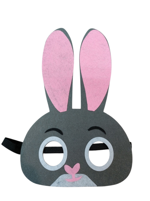 Дитяча маска Заєць для дитячого свята one size різнобарвний Київ - фото 1