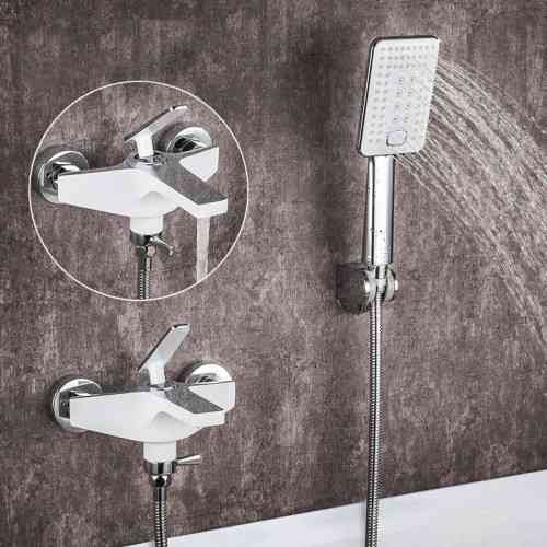 Змішувач для ванни з душовим гарнітуром Frap H58 F3258 білий/хром Київ