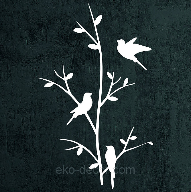 Декоративне настінне Панно «Пташки», Декор на стіну 90*56 см, Білий Київ - фото 4