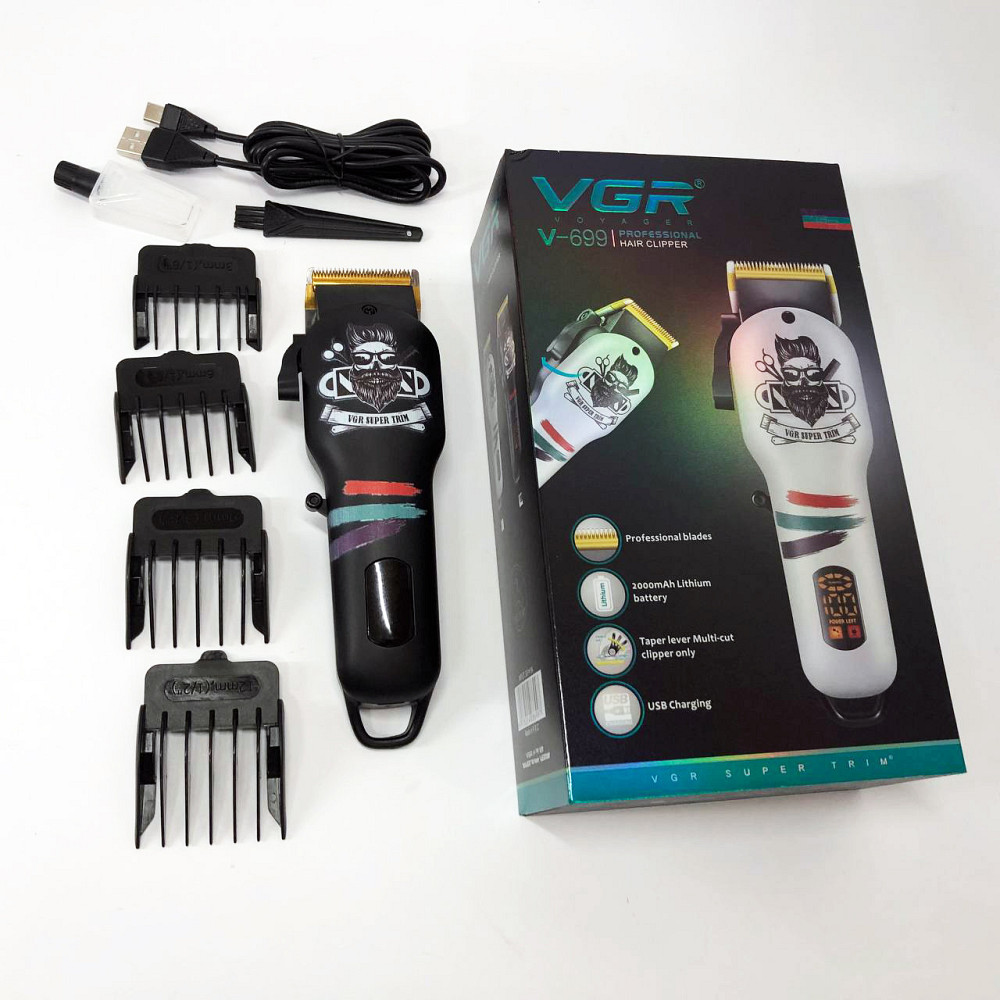 Машинка для стрижки волосся з універсальним живленням VGR V-699, Електромашинка для стрижки KZ-37 Київ - фото 9
