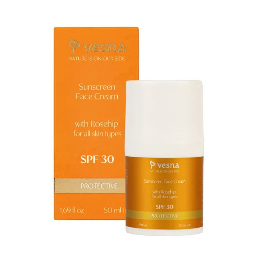 Солнцезащитный крем для лица с шиповником SPF 30 Vesna 50 мл Киев - изображение 2