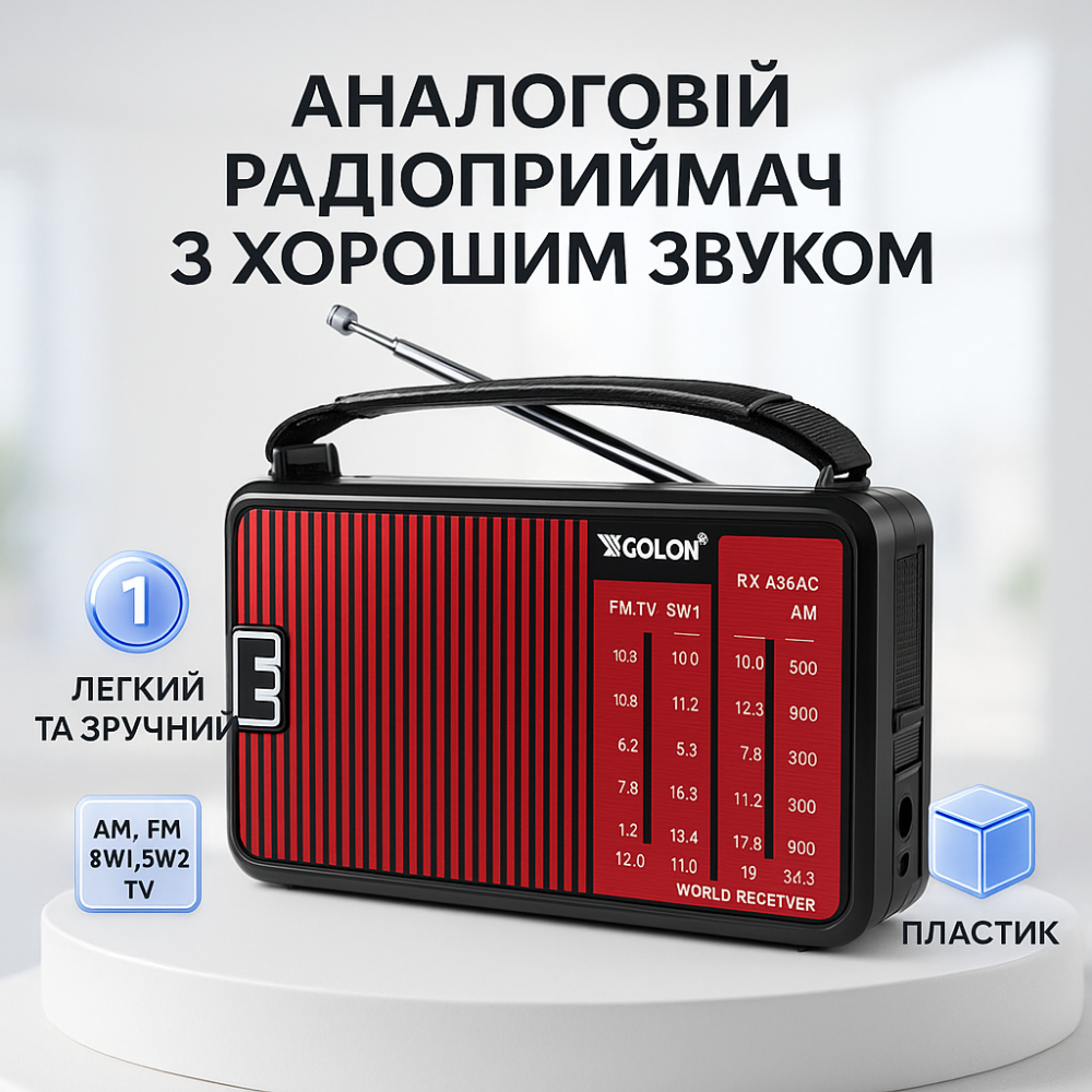 Ретро кухонное радио GOLON, Радиоприемник удобный, Современные радиоприемники в стиле ретро ZV-72 Львов - изображение 14