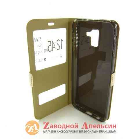Чохол книжка Samsung J6 J600 A6 A600 А6 Smart Case gold Одеса