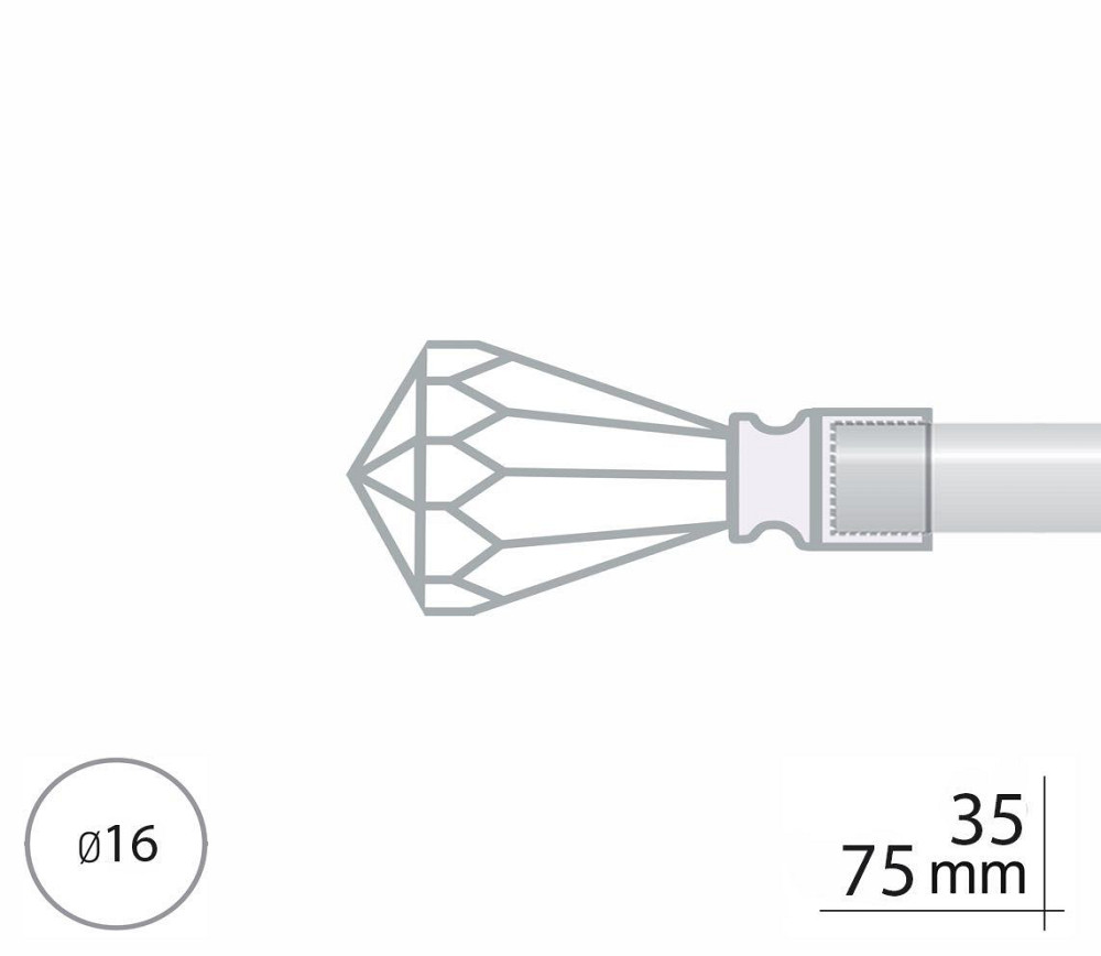 Закінчення для карнизу Orvit ЛУЧЕТТА 16 мм МІДЬ Львов - изображение 2