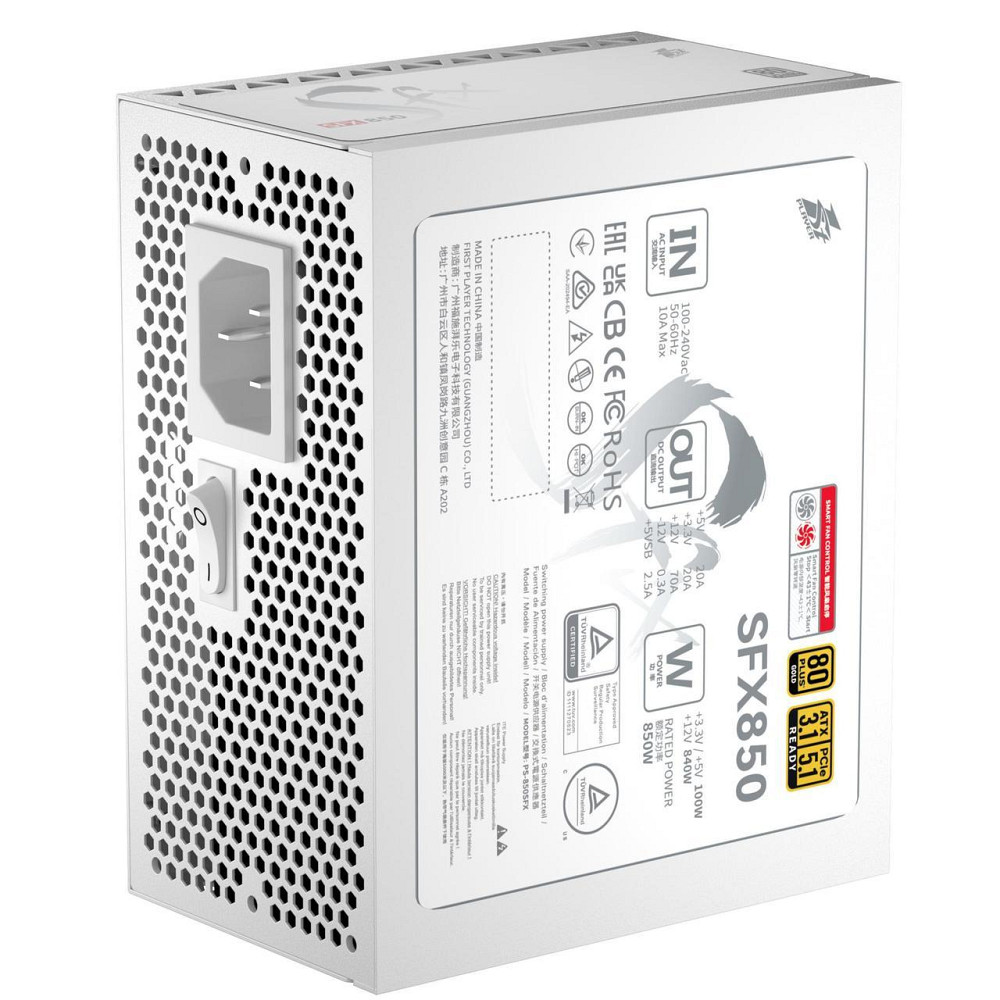 Блок живлення 1stPlayer PS-850SFX White (SFX-GLD-850-WH-EU) 850W ( Білий ) Харків - фото 2