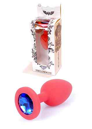 Анальная пробка Jawellery Red Silikon PLUG SmallBlue Diamond Sex Aura Киев
