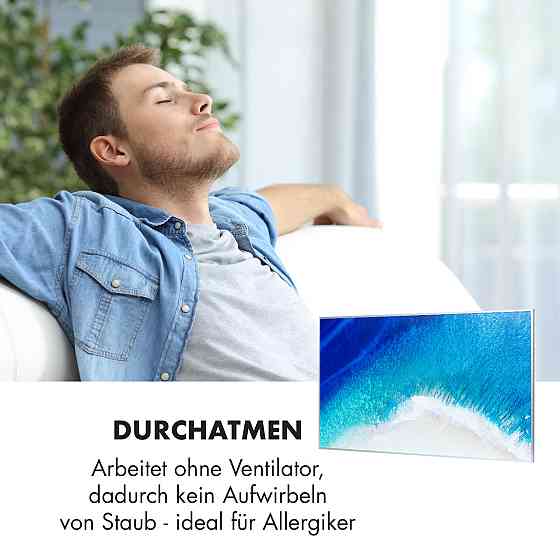 Wonderwall Air Art Beach Інфрачервоний нагрівач 101x60 см 600 Вт Настінна установка Пульт дистанційного Рівне