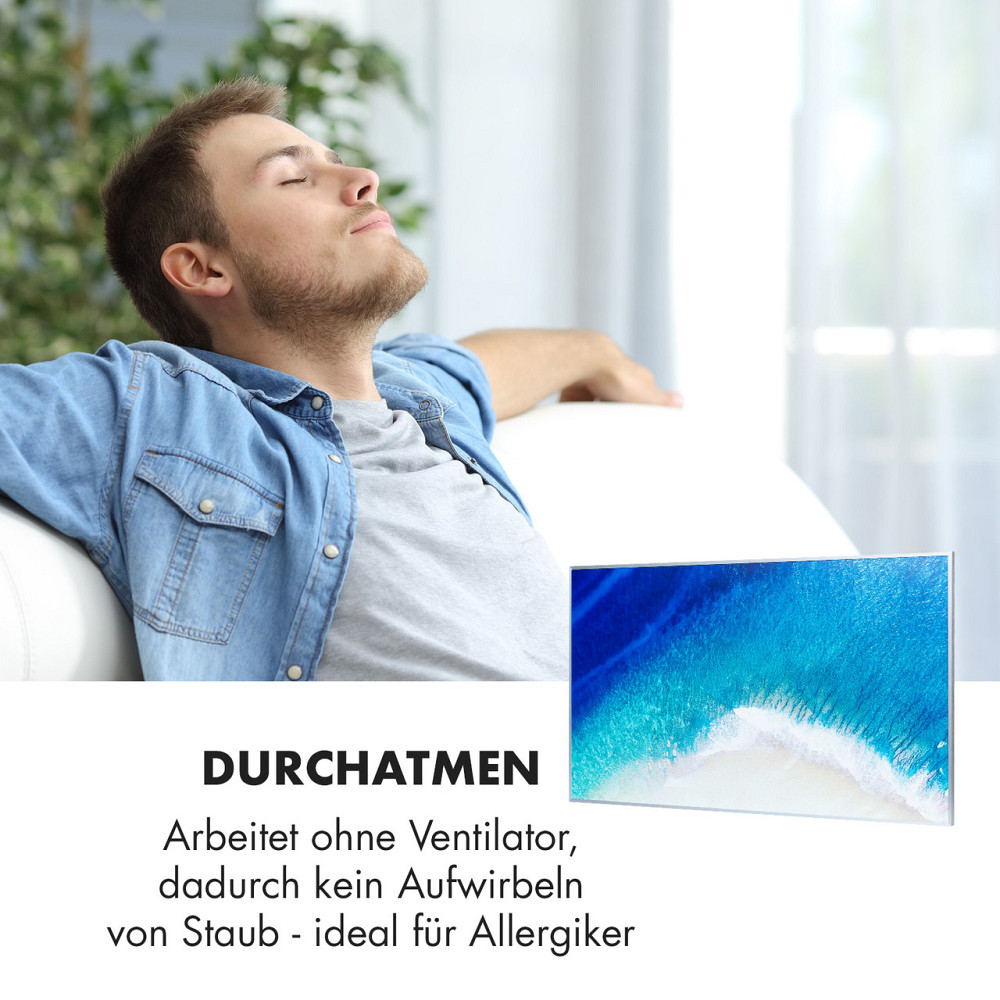 Wonderwall Air Art Beach Инфракрасный обогреватель 101x60 см 600 Вт Настенная установка Пульт дистанционного Ровно - изображение 6