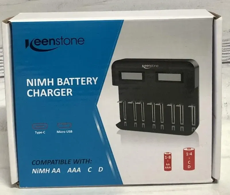 Зарядний пристрій Keenstone b089k8nlhx 1-8AA/AAA 1-4C/D для акумуляторів універсальний Полтава - фото 1