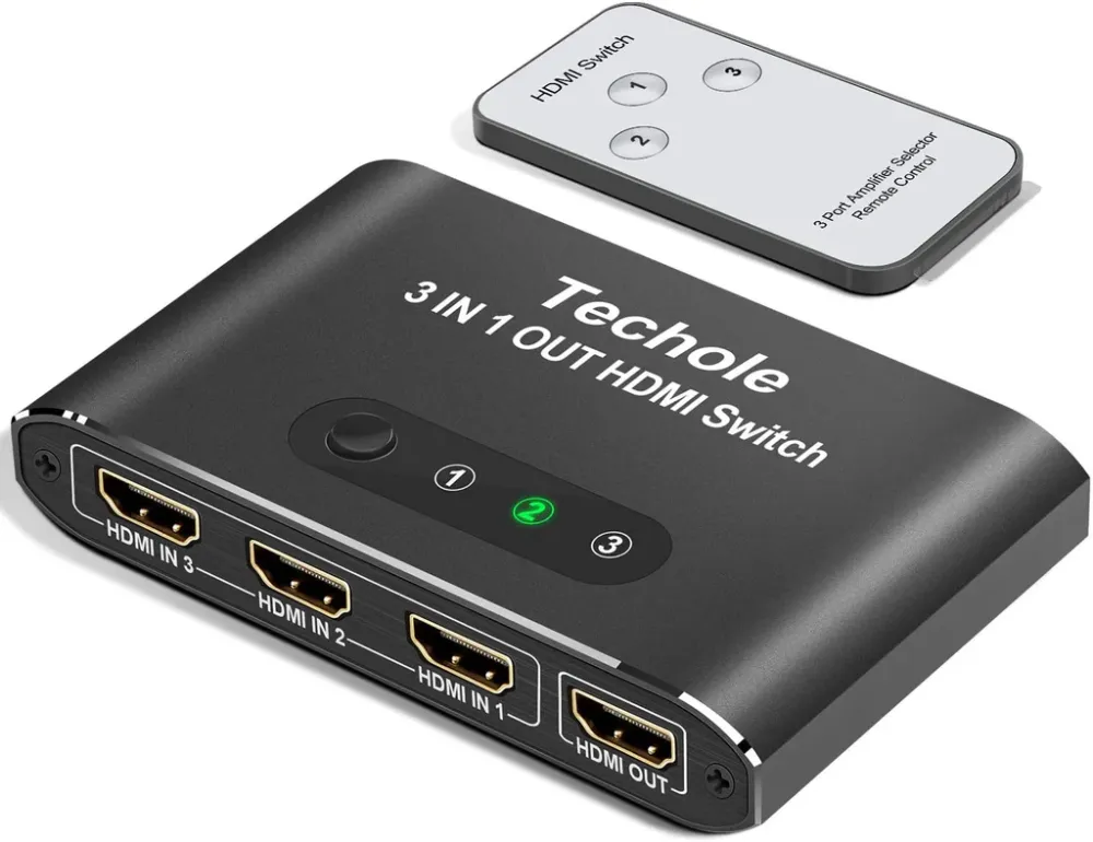 Перемикач Switch Techole HS301 3 in 1 out HDMI Луцк - изображение 1