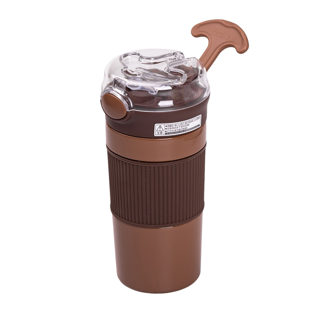 Термочашка з трубочкою 400 мл Коричневий HPGM3001BR Київ - фото 4