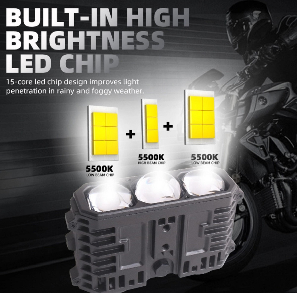 Комплект Bi-LED модулів Sanvi S30 60/90W 6000K 12V — ближнє + дальнє світло, 2 шт Харків - фото 4