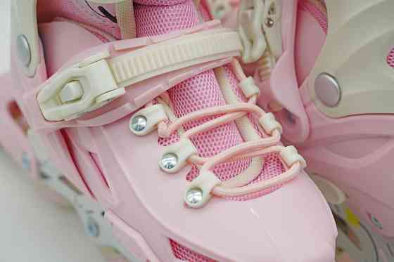 Дитячі ролики з м'якими поліуретановими колесами Scale Sports LF605. LIGHT-PINK. Розмір 34-38 Одеса